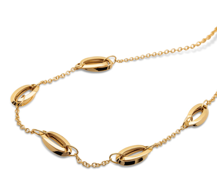Fancy Oval Link 18ct Yellow Gold Necklace