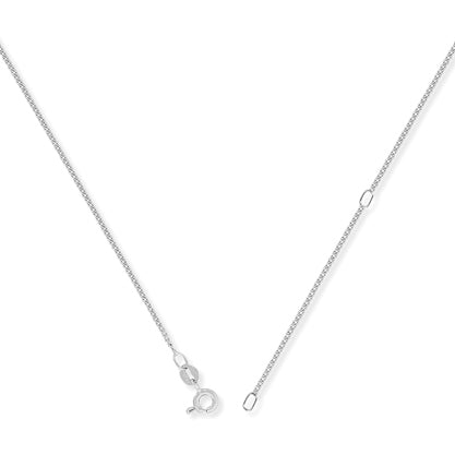 9ct White Gold 18 Inch Curb Chain - Michael Jones Jeweller