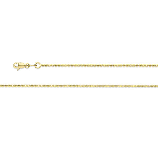 Trace Link 9ct Yellow Gold 18 Inch Pendant Chain - Michael Jones Jeweller