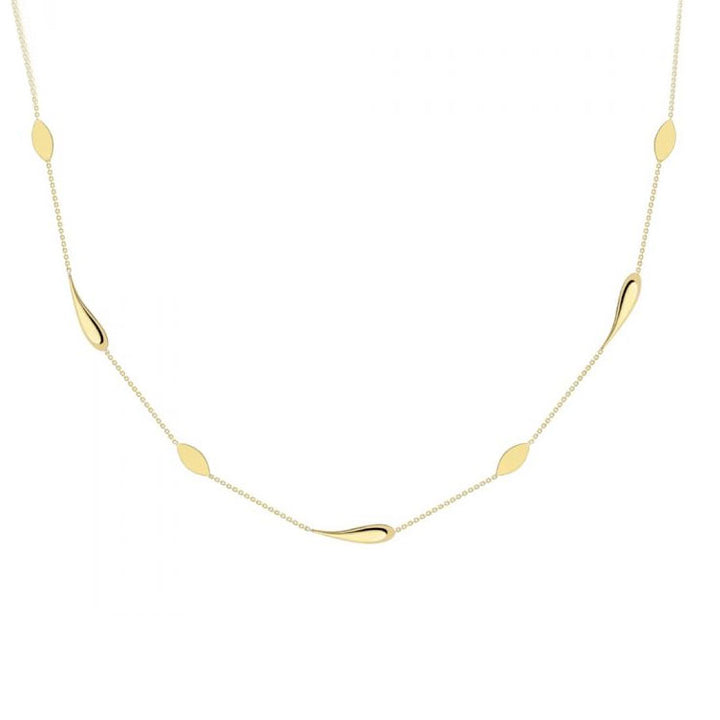 Marquise and Paisley Link 9ct Yellow Gold Necklace - Michael Jones Jeweller