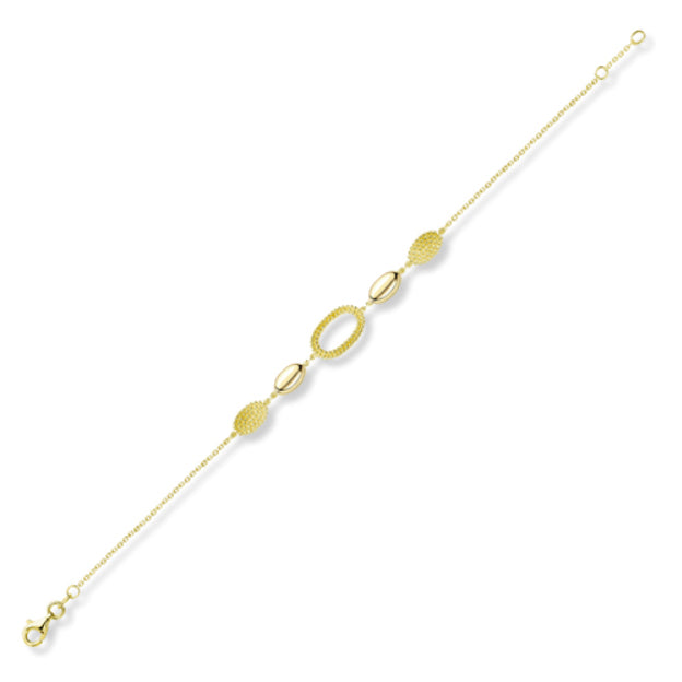 Oval 9ct Yellow Gold Link Bracelet - Michael Jones Jeweller