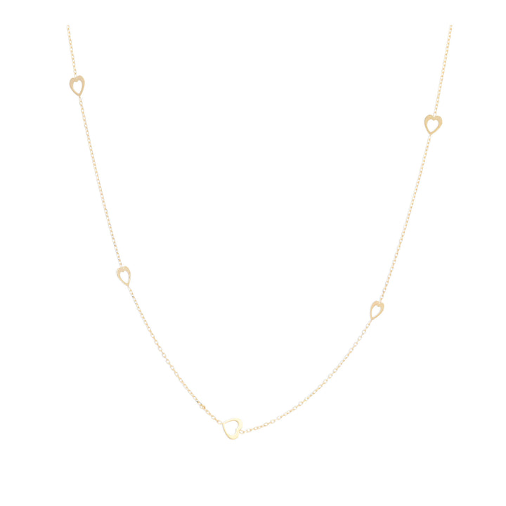 Open Heart 9ct Yellow Gold Chain - Michael Jones Jeweller