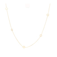 Open Flower 9ct Yellow Gold Chain