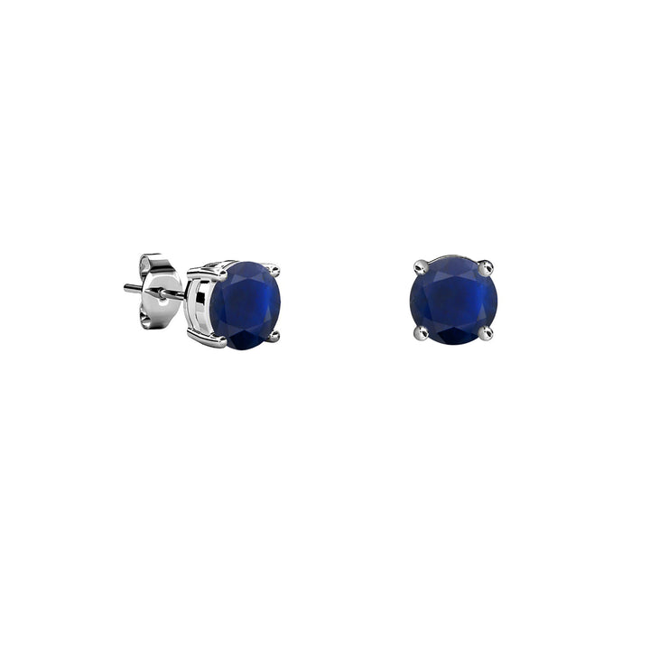 Amore Bella Sapphire 9ct White Gold Stud Earrings