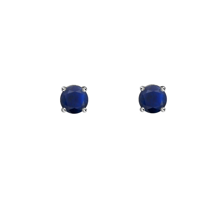 Amore Bella Sapphire 9ct White Gold Stud Earrings