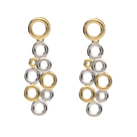 Amore Open Circles Drop Earrings - Michael Jones Jeweller