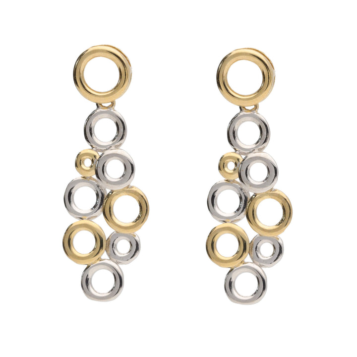 Amore Open Circles Drop Earrings - Michael Jones Jeweller