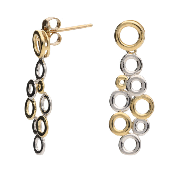 Amore Open Circles Drop Earrings - Michael Jones Jeweller