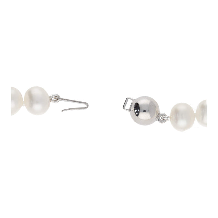 White Freshwater Pearls on a 9ct White Gold Clasp - Michael Jones Jeweller