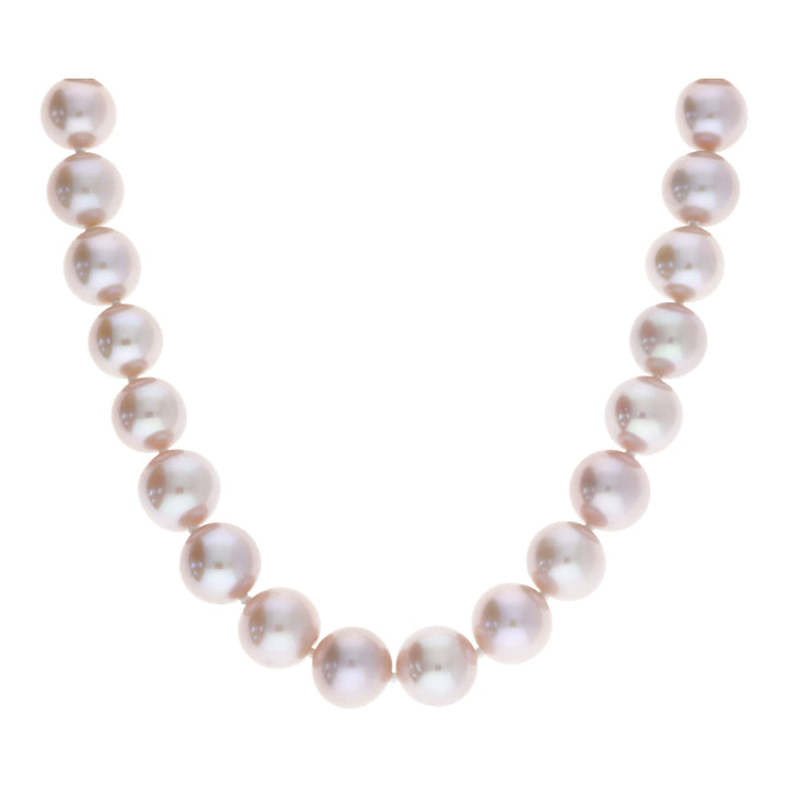 Pink Freshwater Pearl 14ct White Gold Necklet