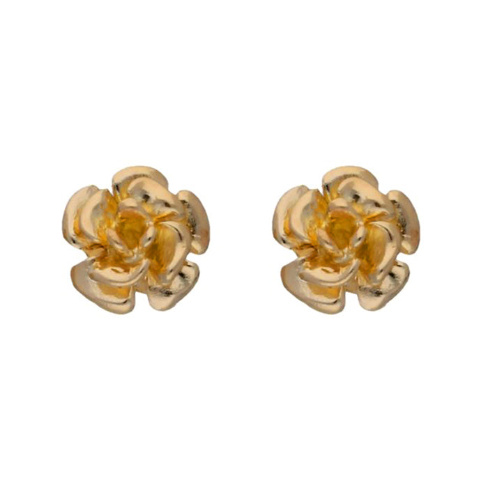 Yellow 9ct Gold Flower Studs