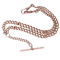 Pre-Owned Curb 9ct Yellow Gold Albert Chain