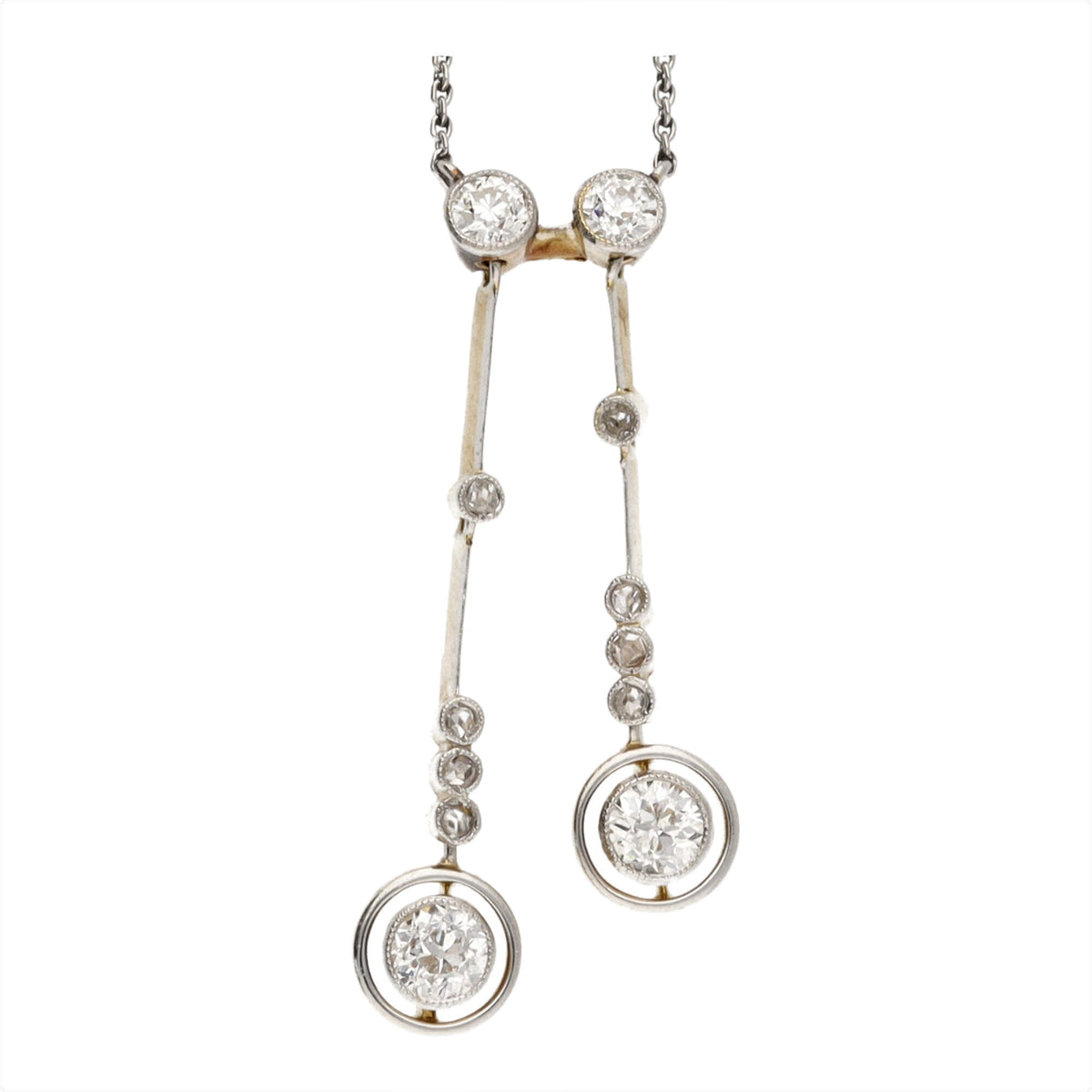Pre-Owned Diamond Negligee Drop Necklace - Michael Jones Jeweller