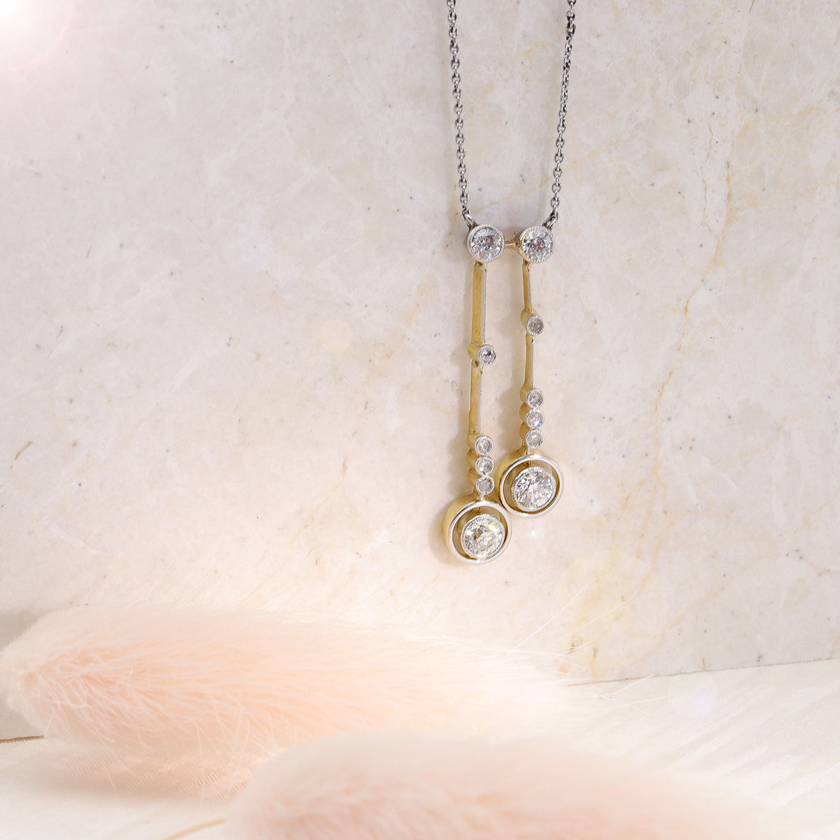 Pre-Owned Diamond Negligee Drop Necklace - Michael Jones Jeweller