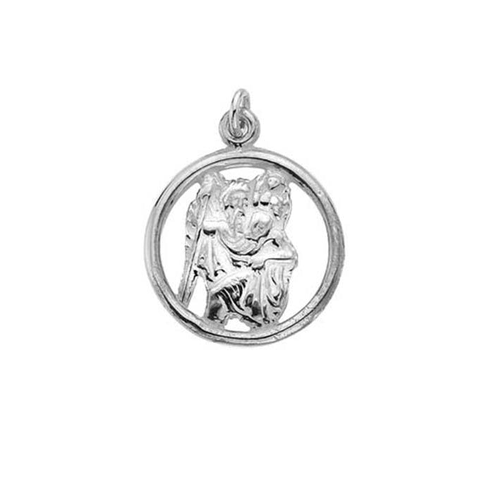 St Christopher 17mm Silver Pendant