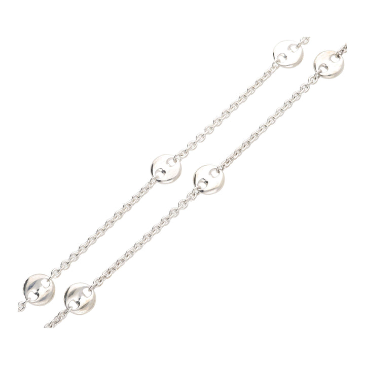 Silver Polished Disc Longuard Chain - Michael Jones Jeweller