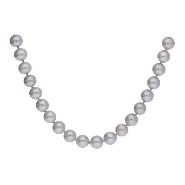 Grey Freshwater Pearls 9ct White Gold Necklace