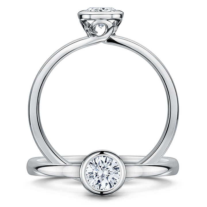 Andrew Geoghegan Gabriel 0.33ct Diamond Solitaire Platinum Ring