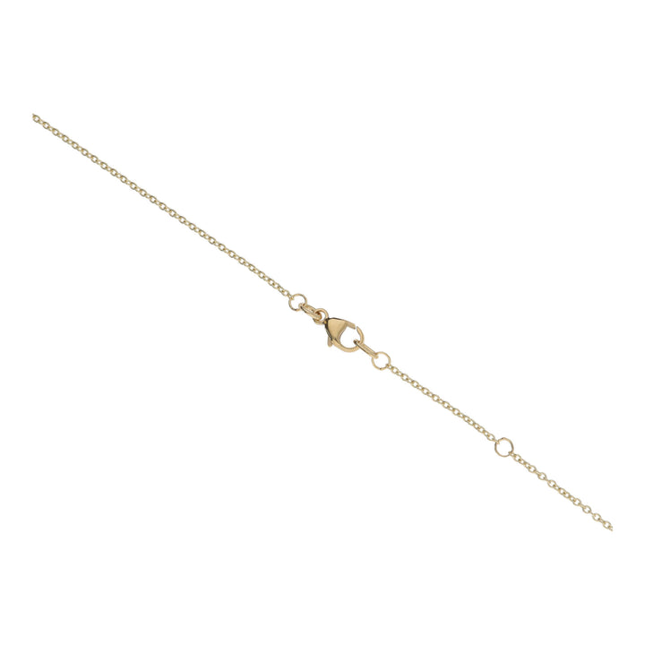 Diamond Open Teardrop 18ct Yellow Gold Necklace