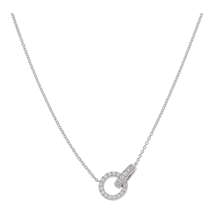 Diamond Interlocking Loops 18ct White Gold Necklace - Michael Jones Jeweller