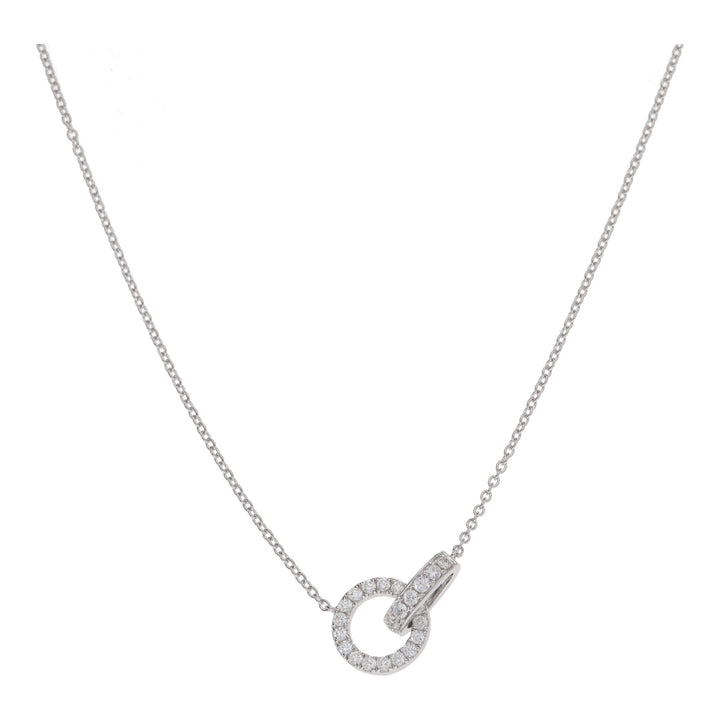 Diamond Interlocking Loops 18ct White Gold Necklace