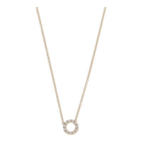 Diamond Open Circle 18ct Yellow Gold Necklace - Michael Jones Jeweller
