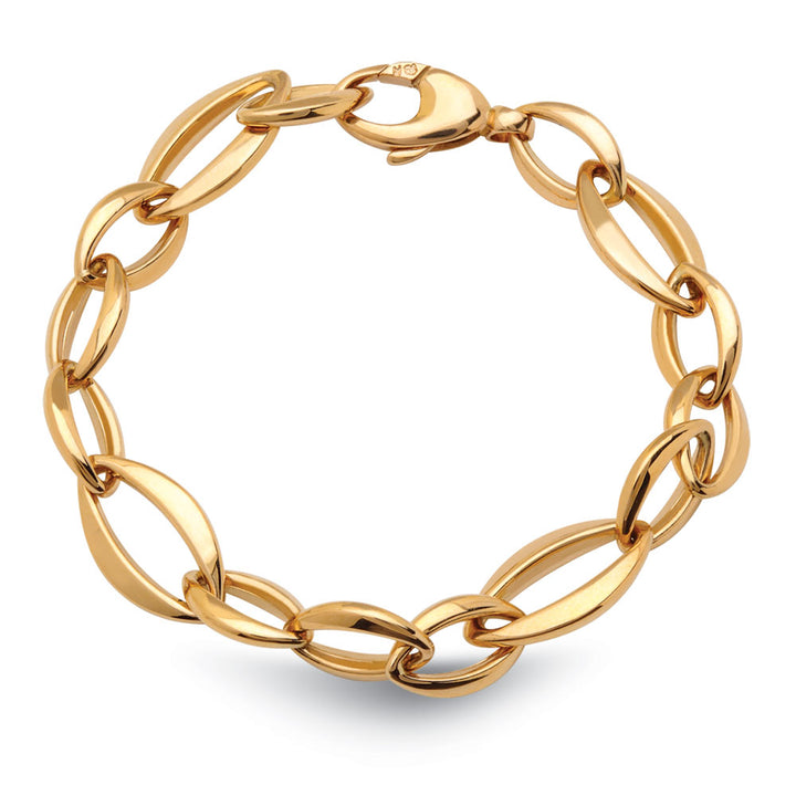 Oval Link 18ct Yellow Gold Bracelet - Michael Jones Jeweller