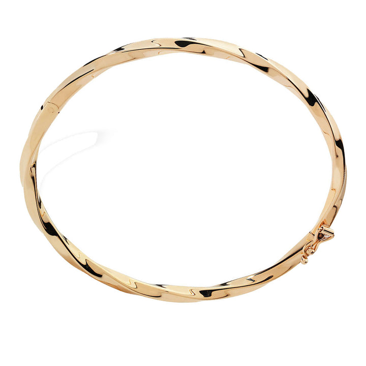 Twisted 9ct Yellow Gold Bangle - Michael Jones Jeweller