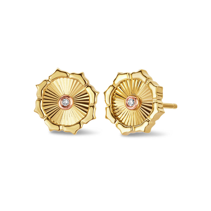 Clogau Bore Da Gold and Diamond Stud Earrings - Michael Jones Jeweller