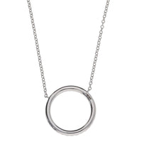 Ruby and Diamond Open Circle 18ct White Gold Necklace - Michael Jones Jeweller