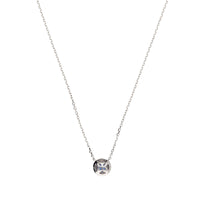 Sapphire and Diamond 18ct White Gold Cluster Necklace