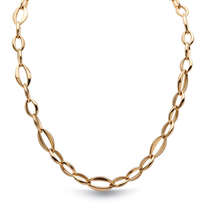 Polished Apex Link 18ct Yellow Gold Necklace - Michael Jones Jeweller