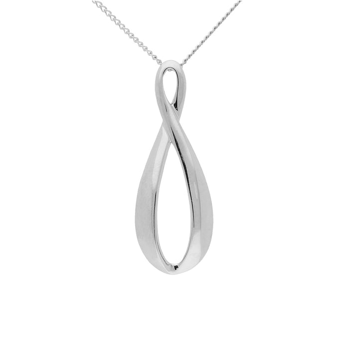 9ct White Gold Figure of Eight Pendant - Michael Jones Jeweller