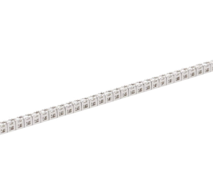 Diamond Set 18ct White Gold Line Bracelet - Michael Jones Jeweller
