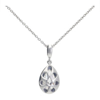 Skye Pear Diamond 1.10ct 18ct White Gold Pendant - Michael Jones Jeweller