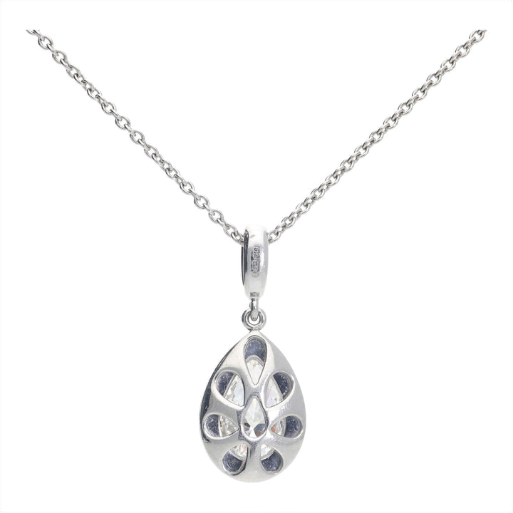 Skye Pear Diamond 1.10ct 18ct White Gold Pendant - Michael Jones Jeweller