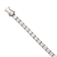 Diamond 8.70ct 18ct White Gold Line Bracelet - Michael Jones Jeweller