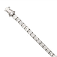 Diamond 8.70ct 18ct White Gold Line Bracelet - Michael Jones Jeweller