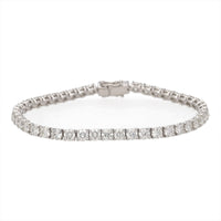Diamond 8.70ct 18ct White Gold Line Bracelet - Michael Jones Jeweller