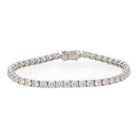 Diamond 8.70ct 18ct White Gold Line Bracelet - Michael Jones Jeweller