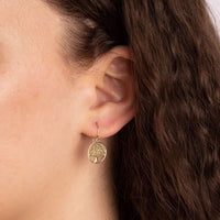 Tree of Life 9ct Yellow Gold Drop Earrings - Michael Jones Jeweller