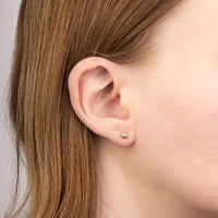 Small Textured Ball 9ct Yellow Gold Stud Earrings - Michael Jones Jeweller