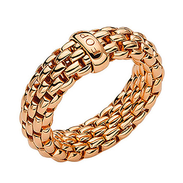 Fope Flex'it Vendôme 18ct Rose Ring Medium