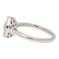 Sapphire and Diamond 0.40ct Platinum Halo Ring - Michael Jones Jeweller