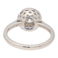 Sapphire and Diamond 0.40ct Platinum Halo Ring - Michael Jones Jeweller