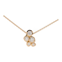 Diamond Teardrop Cluster 0.66ct Asymetric 18ct Rose Gold Pendant - Michael Jones Jeweller