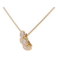 Diamond Teardrop Cluster 0.66ct Asymetric 18ct Rose Gold Pendant - Michael Jones Jeweller