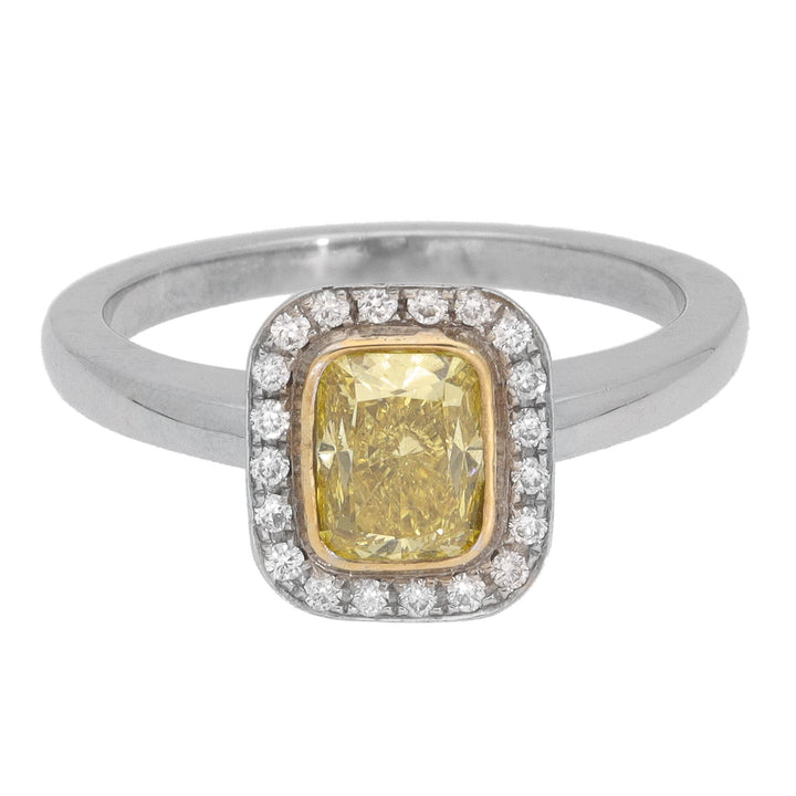 Natural Yellow Diamond Cluster Ring