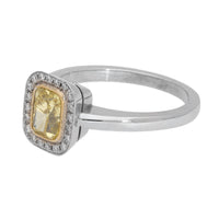 Natural Yellow Diamond Cluster Ring