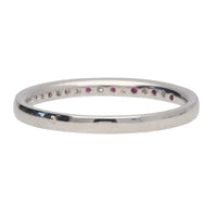 Ruby and Diamond 18ct White Gold Half Eternity Ring - Michael Jones Jeweller